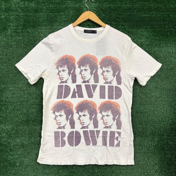 David Bowie white T-Shirt Size Medium - Picture 1 of 4